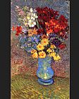 Still life with a vase margin rites and anemones by Vincent van Gogh